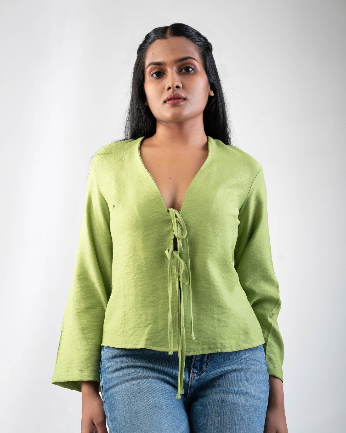 Light Green Long sleeve FlareNot Blouse